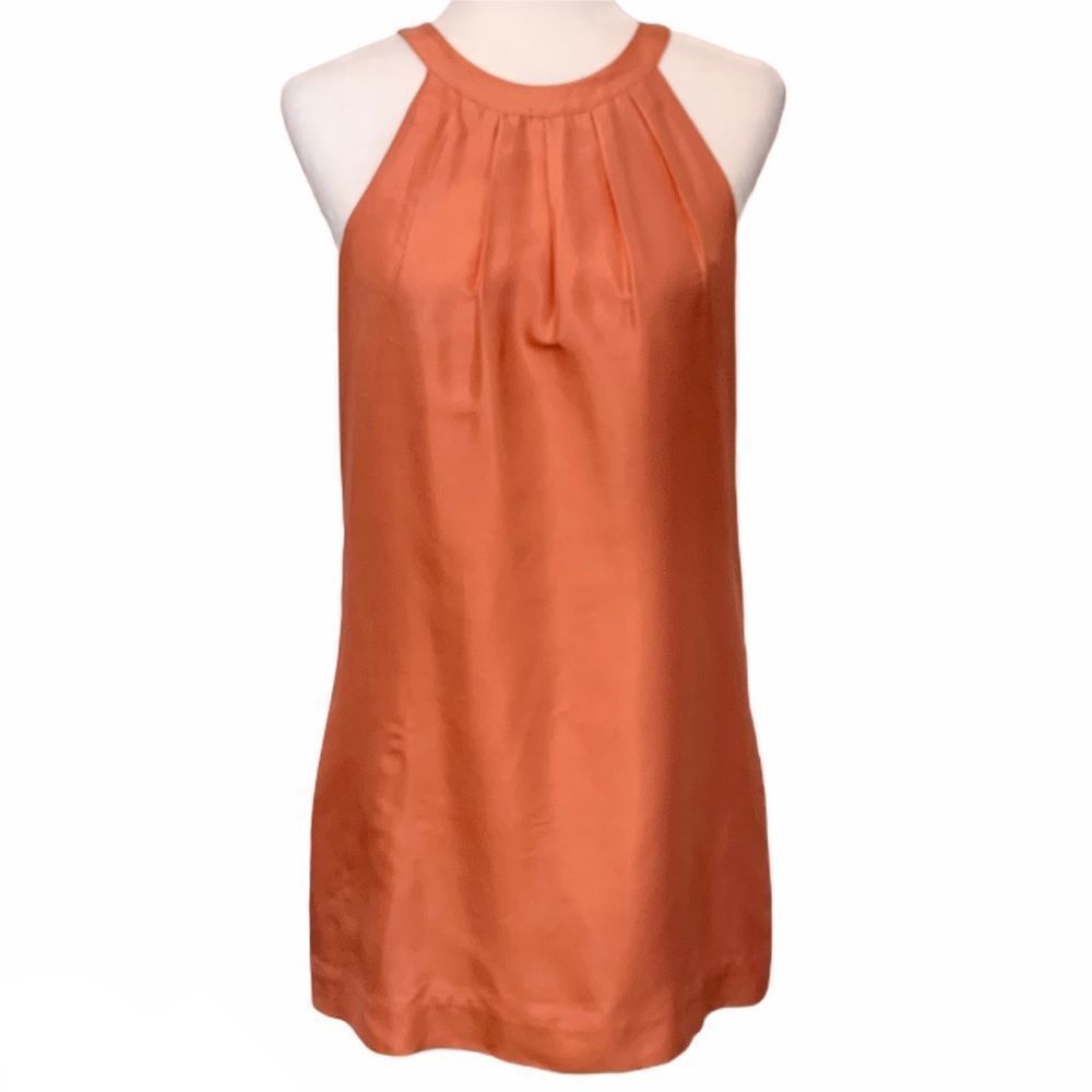JCrew Silk Coral Swoop Back Dress 2